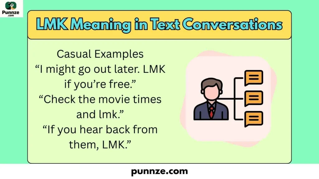 LMK Meaning in Text Conversations
