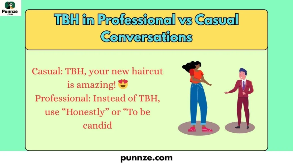 TBH in Professional vs Casual Conversations