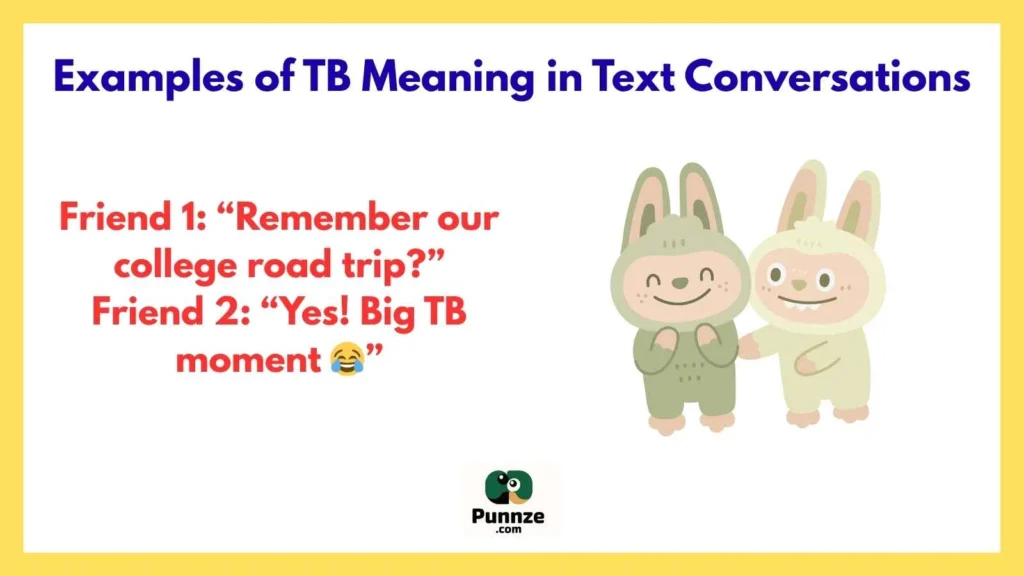 Examples of TB Meaning in Text Conversations