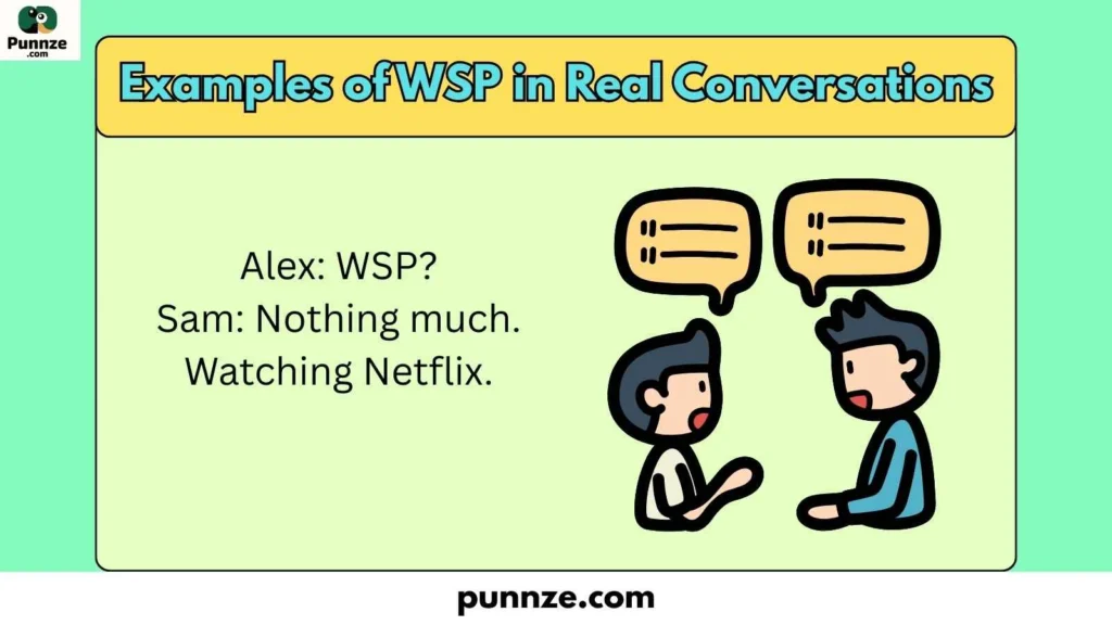 Examples of WSP in Real Conversations