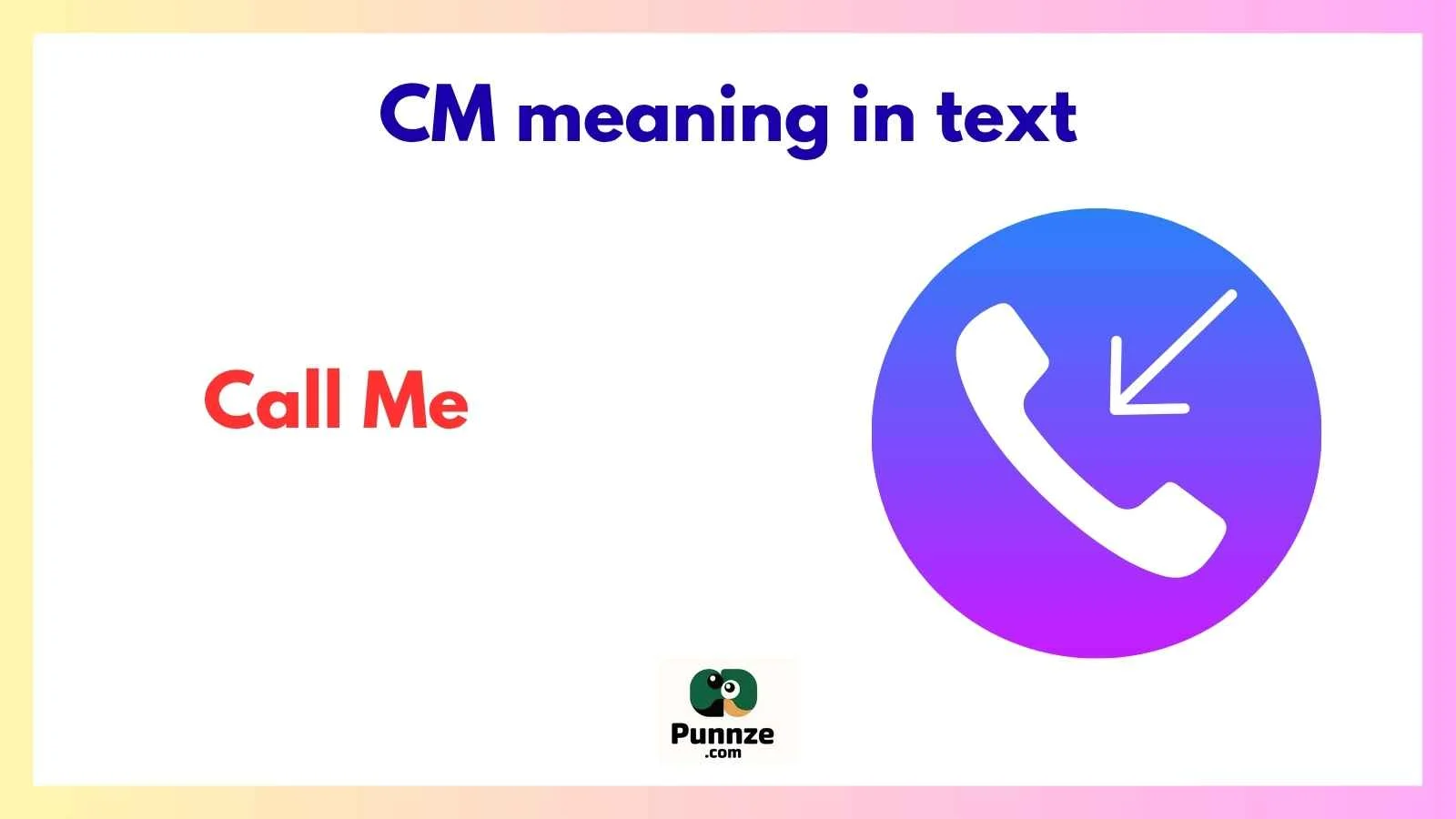 CM meaning in text