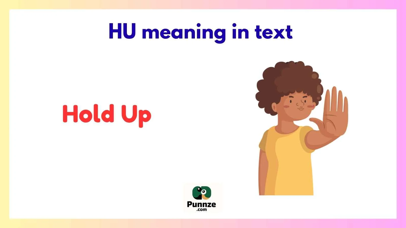 HU meaning in text