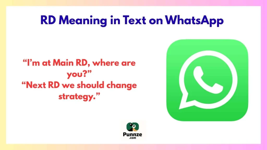 RD Meaning in Text on WhatsApp 
