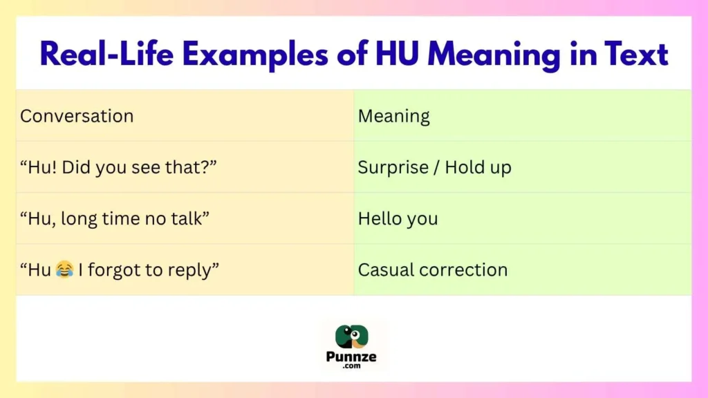 Real-Life Examples of HU Meaning in Text