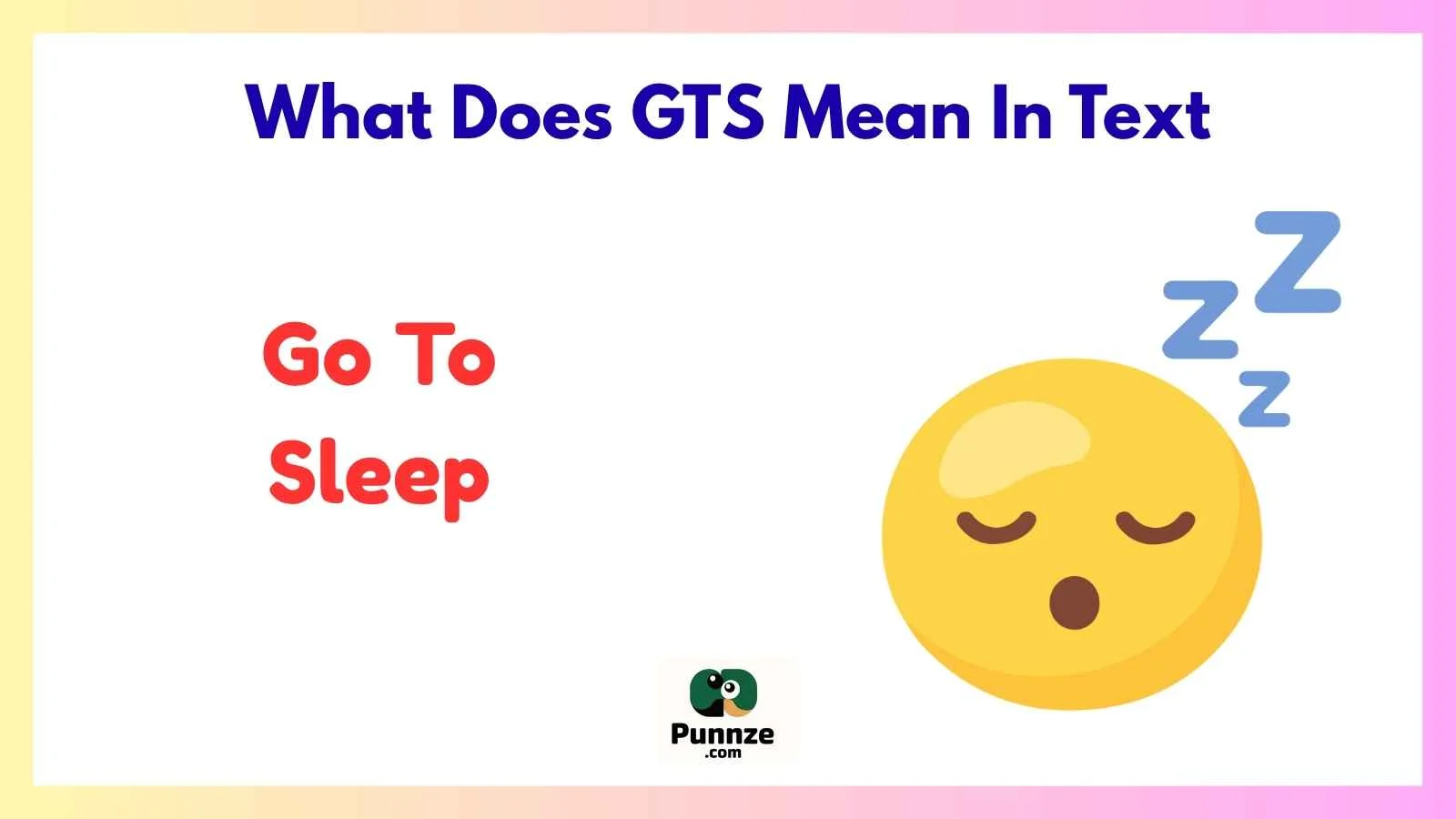 What Does GTS Mean In Text