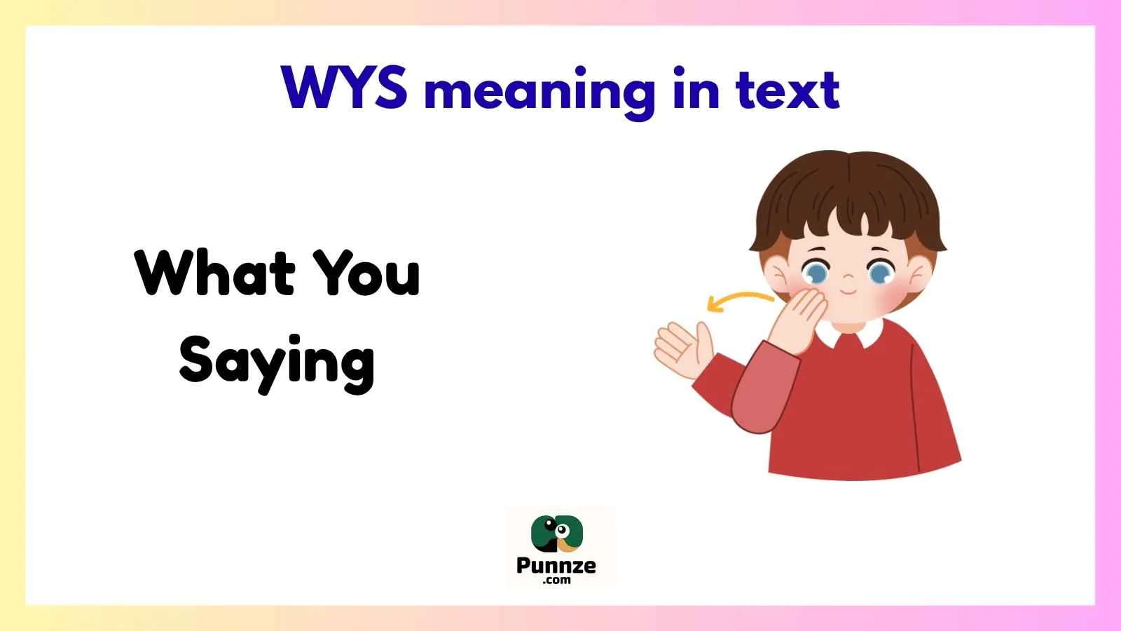 WYS meaning in text
