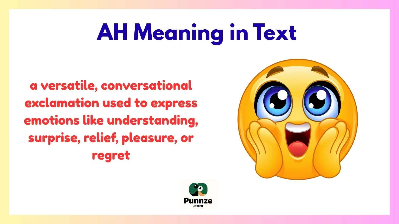 AH Meaning in Text